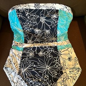 Anne Cole one piece swimsuit size 10 navy/turquoise